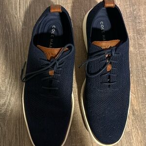 Cole Haan Men's Navy Knit Loafers